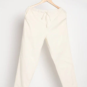 Organic_Cotton & Natural Dyed  Apparel-Earthbased.in_Womens Raw White Color Slim Fit Pants_05