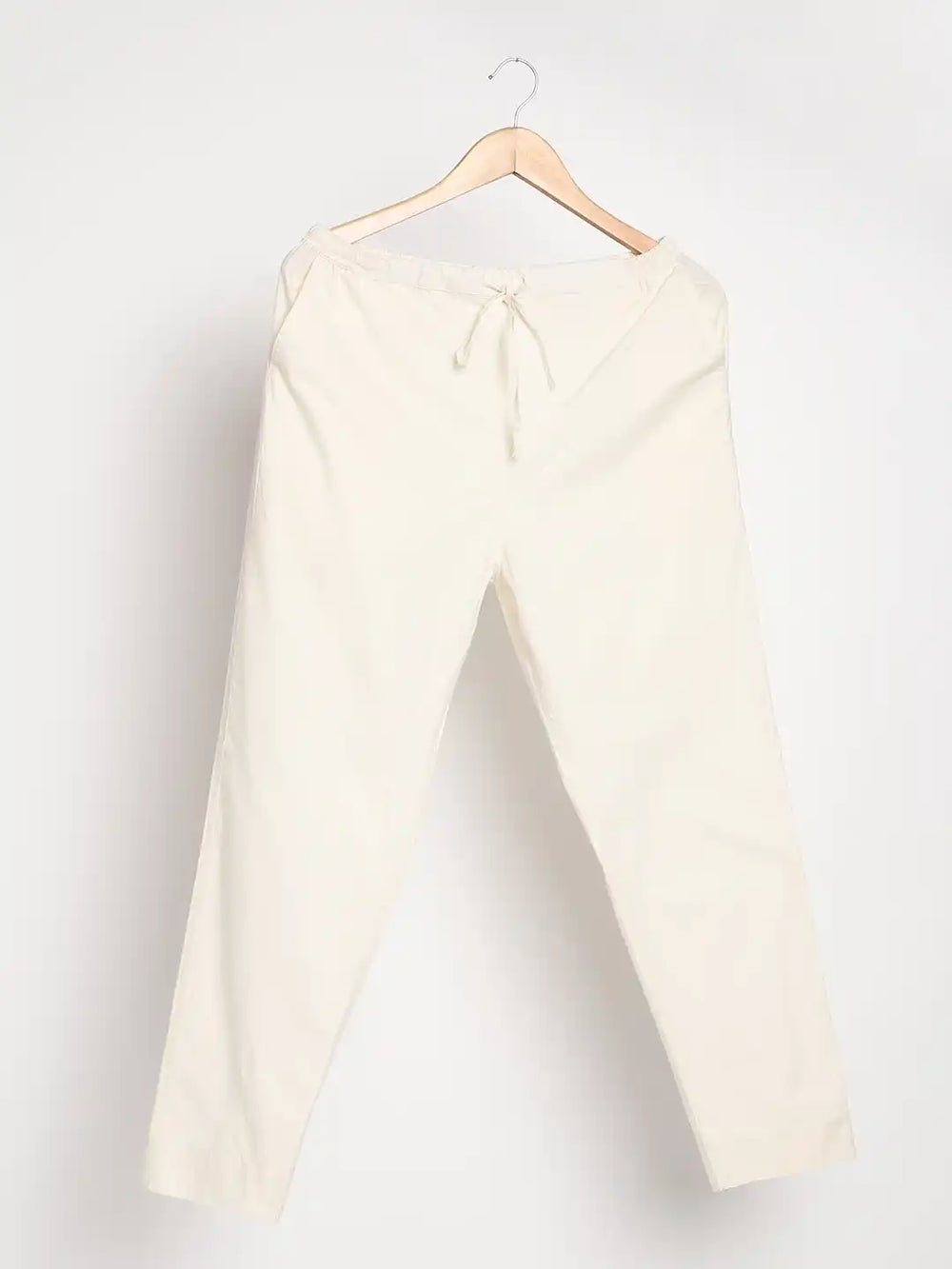 Organic_Cotton & Natural Dyed  Apparel-Earthbased.in_Womens Raw White Color Slim Fit Pants_05