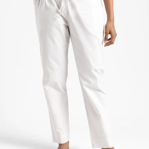 Organic Cotton & Natural Dyed Apparel-Earthbased.in_ Womens Ash Grey Color Slim Fit Pants_01