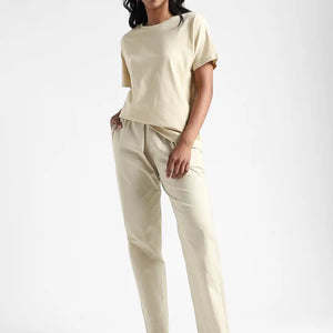 Organic Cotton & Natural Dyed Apparel-Earthbased.in_ Womens Henna Green Color Slim Fit Pants_02