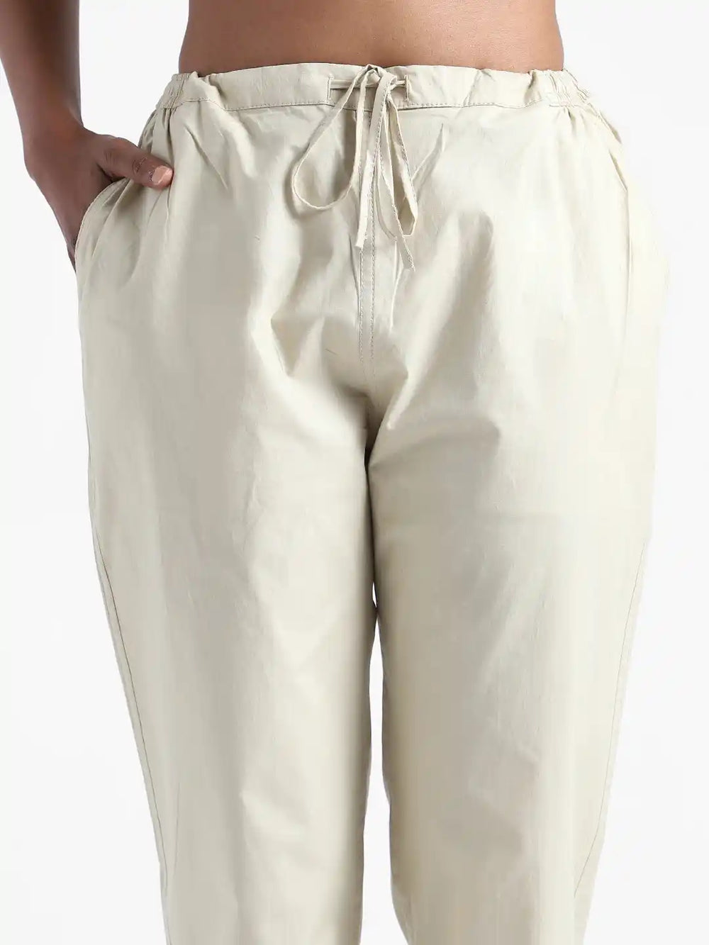 Organic Cotton & Natural Dyed Apparel-Earthbased.in_ Womens Henna Green Color Slim Fit Pants_06