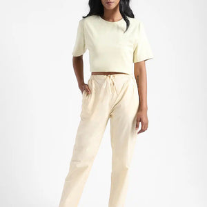 Organic Cotton & Natural Dyed Apparel-Earthbased.in_ Womens Rust Cream Color Slim Fit Pants_02