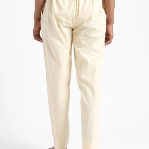 Organic Cotton & Natural Dyed Apparel-Earthbased.in_ Womens Rust Cream Color Slim Fit Pants_03