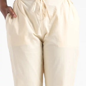 Organic Cotton & Natural Dyed Apparel-Earthbased.in_ Womens Rust Cream Color Slim Fit Pants_05