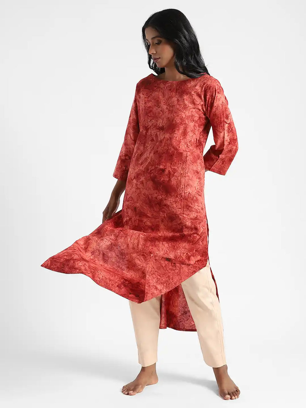 Organic Cotton & Natural Dyed Apparel-Earthbased.in_ Womens Sandal Wood Color Slim Fit Pants_02