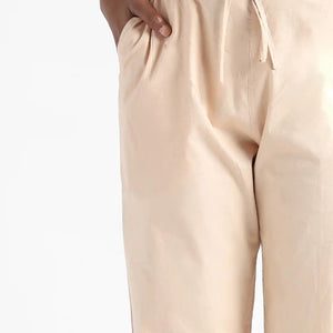 Organic Cotton & Natural Dyed Apparel-Earthbased.in_ Womens Sandal Wood Color Slim Fit Pants_03