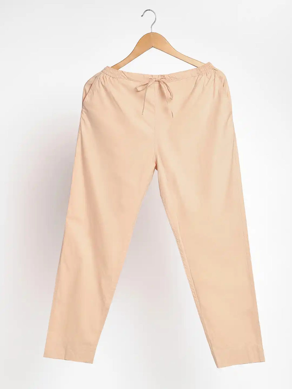 Organic Cotton & Natural Dyed Apparel-Earthbased.in_ Womens Sandal Wood Color Slim Fit Pants_04