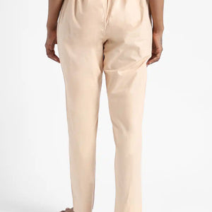 Organic Cotton & Natural Dyed Apparel-Earthbased.in_ Womens Sandal Wood Color Slim Fit Pants_07