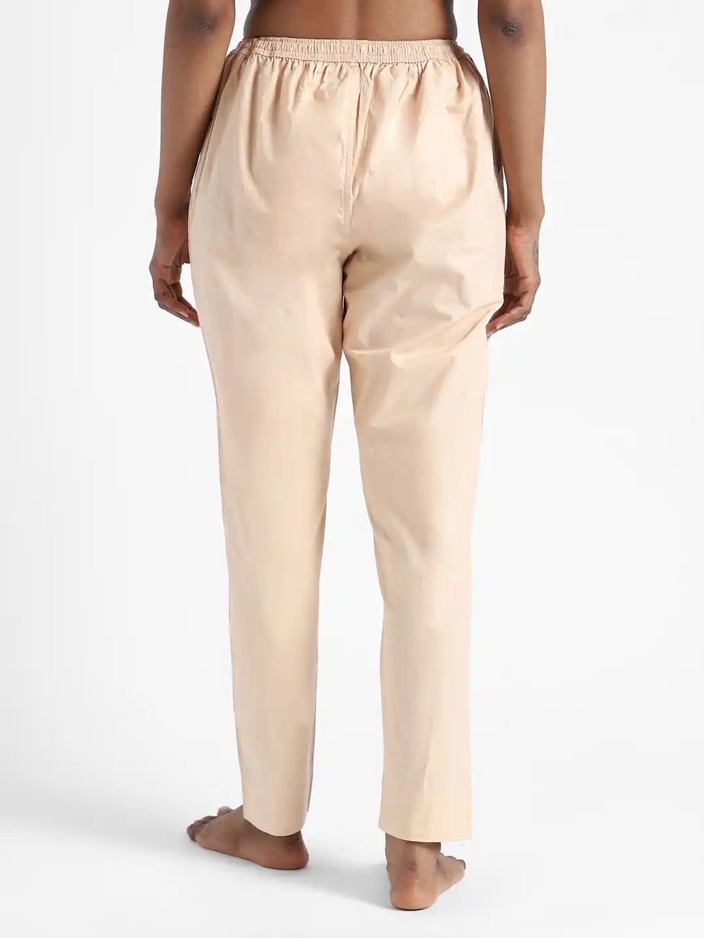 Organic Cotton & Natural Dyed Apparel-Earthbased.in_ Womens Sandal Wood Color Slim Fit Pants_07