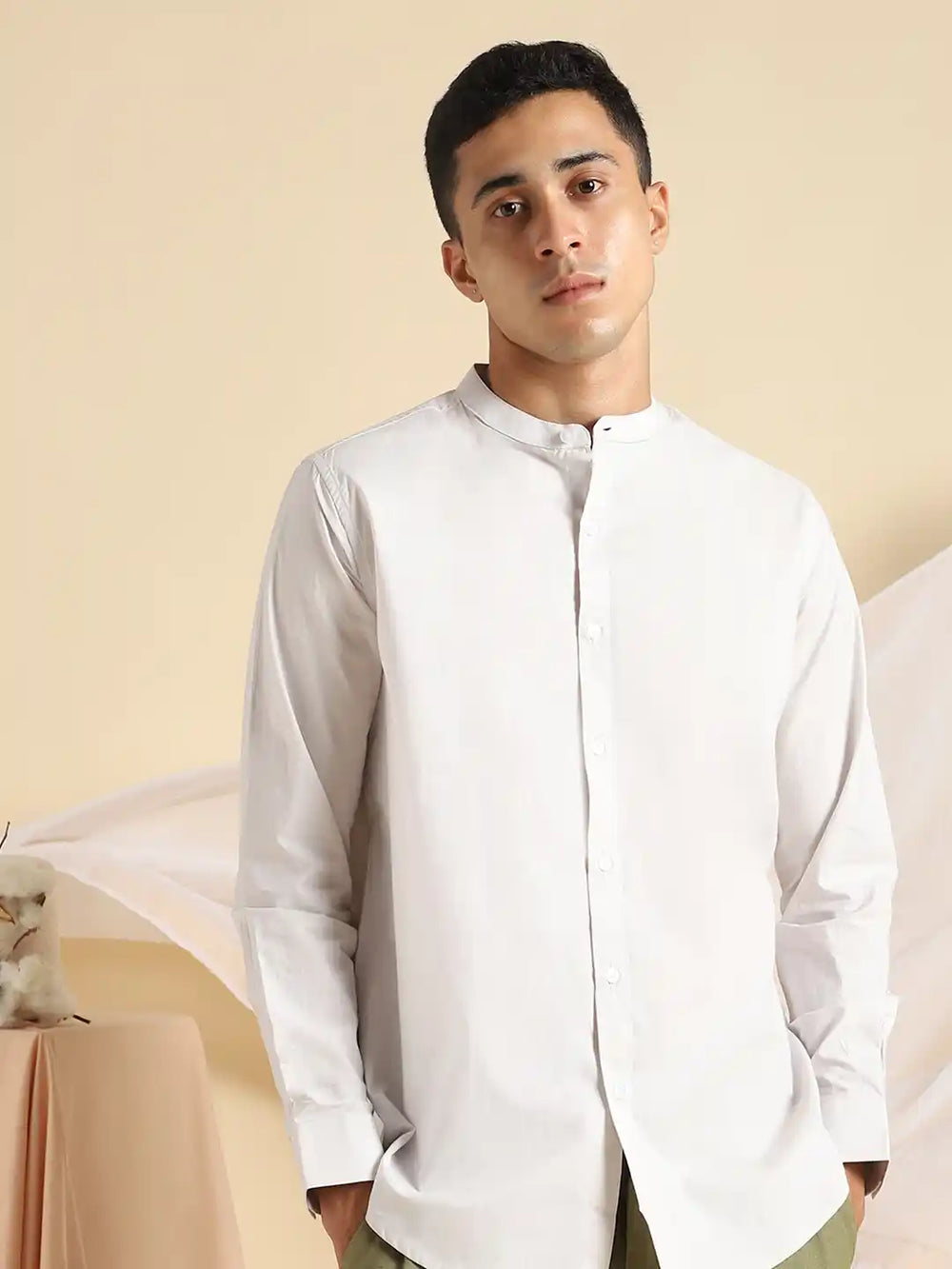 Organic Cotton & Naturally Dyed Apparel-Earthbased.in_Organic Cotton & Naturally Dyed Mens Round Neck Ash Grey Shirt_06