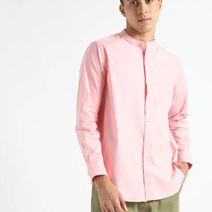 Organic Cotton & Naturally Dyed Apparel-Earthbased.in_ Mens Round Neck Pink Shirt_01