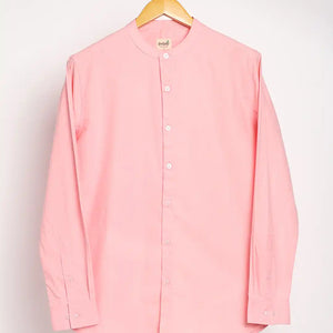 Organic Cotton & Naturally Dyed Apparel-Earthbased.in_ Mens Round Neck Pink Shirt_06