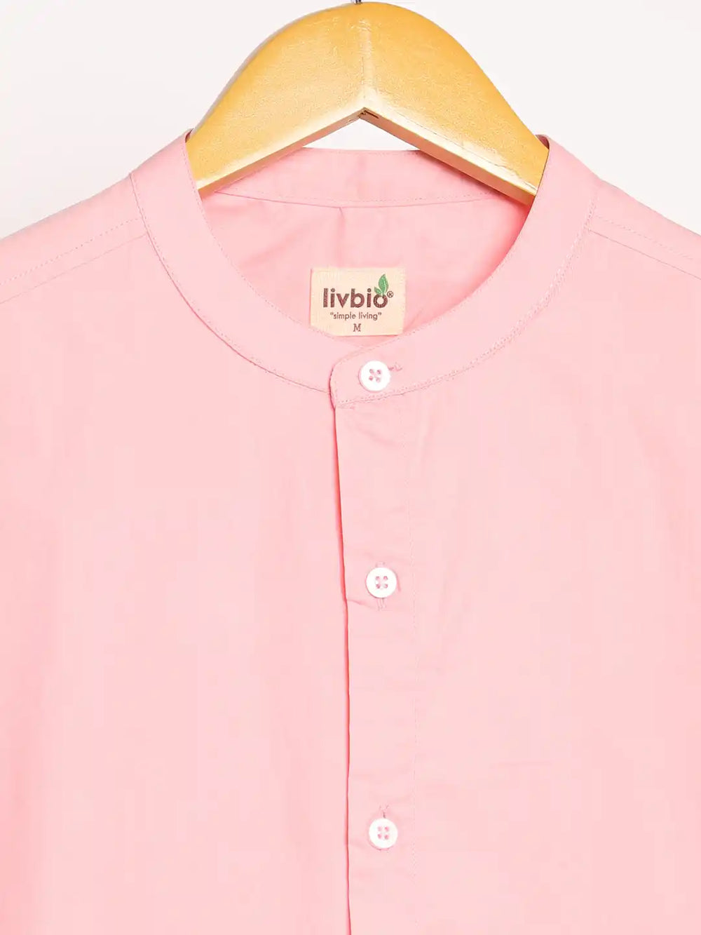 Organic Cotton & Naturally Dyed Apparel-Earthbased.in_ Mens Round Neck Pink Shirt_07