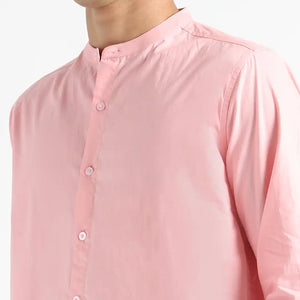 Organic Cotton & Naturally Dyed Apparel-Earthbased.in_ Mens Round Neck Pink Shirt_09