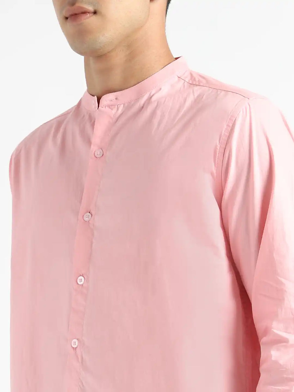 Organic Cotton & Naturally Dyed Apparel-Earthbased.in_ Mens Round Neck Pink Shirt_09