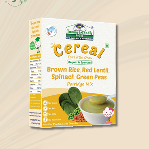 Organic_Sprouted_BrownRice_RedLentil_Spinach_GreenPeasPorridgeMixExcellentWeightGainBabyFoodMadeofSproutedBrownRice200gCereal_200g