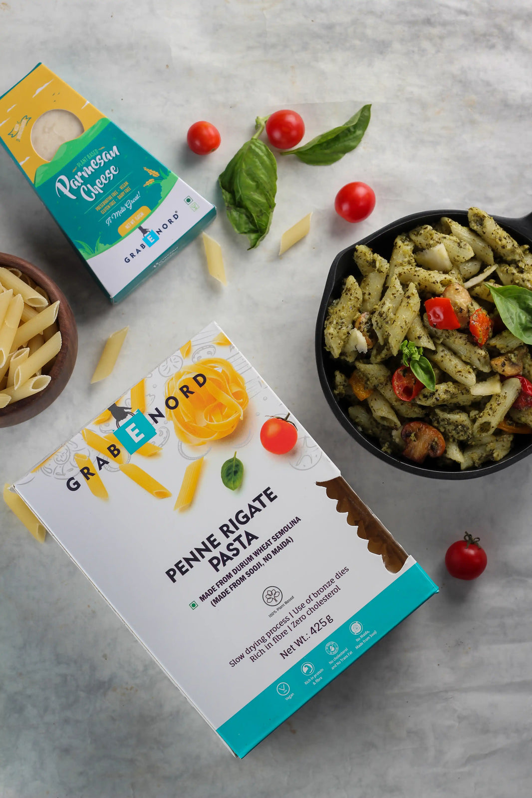 Grabenord Penne Rigate Pasta (Natural) 425g Combo - Pack of 2