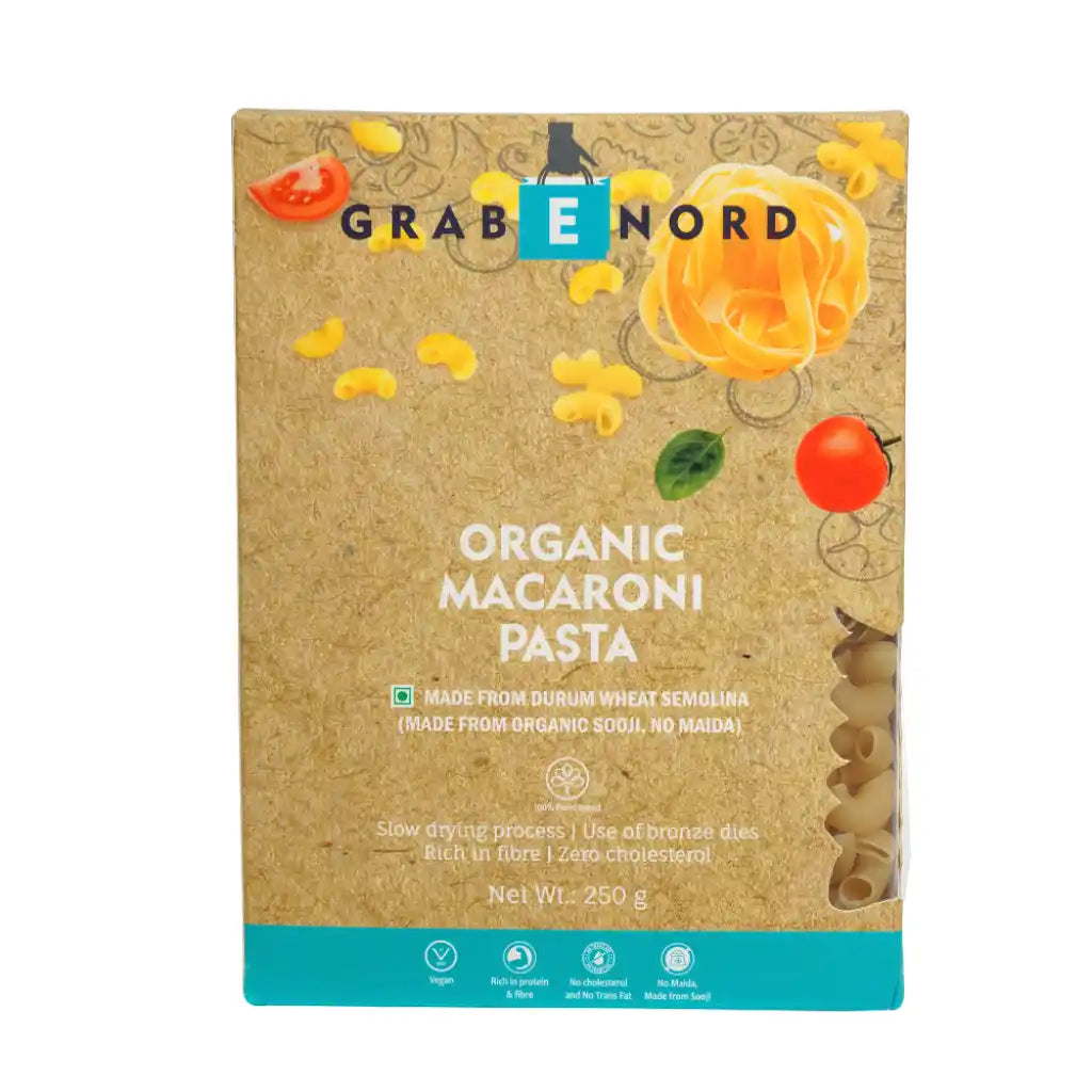 Grabenord Organic Macaroni Pasta 250g Combo - Pack of 2