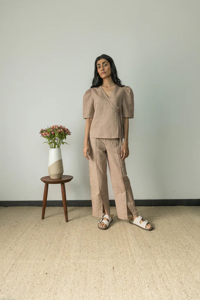 SPLIT-HEM TROUSERS | Anushe Pirani | Best Vegan Products | earthbased.in | 01