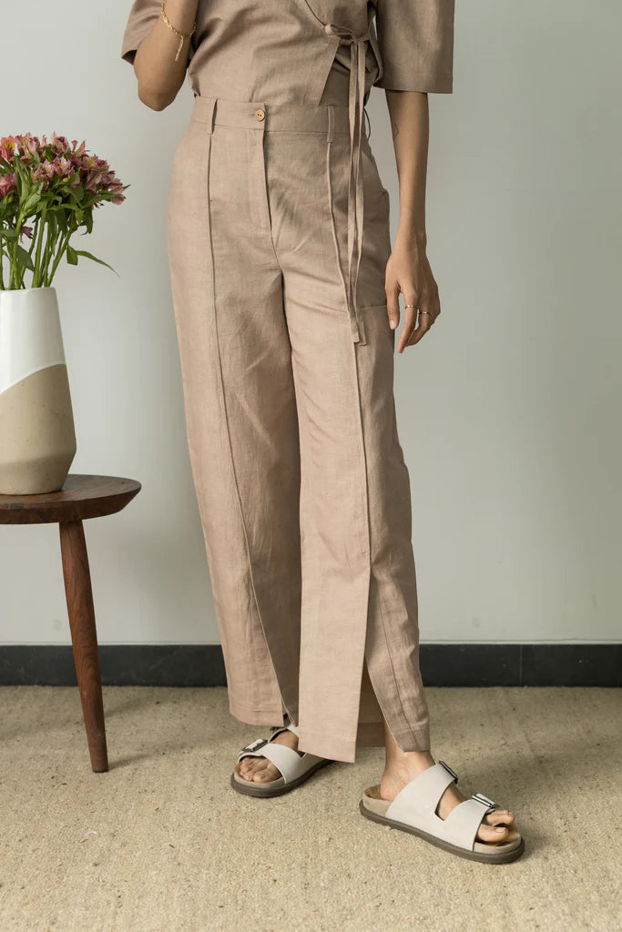 SPLIT-HEM TROUSERS | Anushe Pirani | Best Vegan Products | earthbased.in | 04