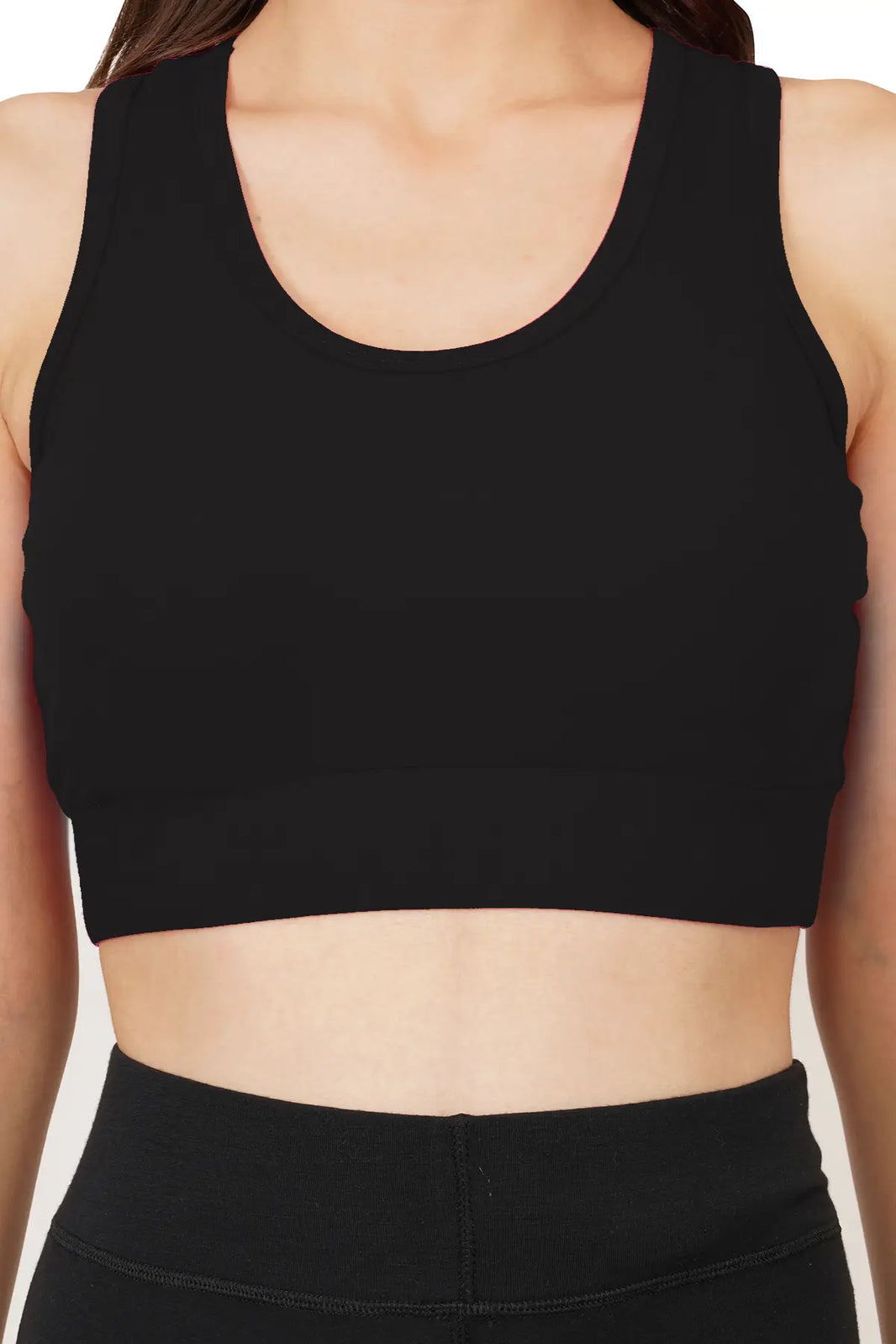 Bamboo Fabric Sports Bra | Non Padded, Non Wired, Seamless and Full Coverage | Clean