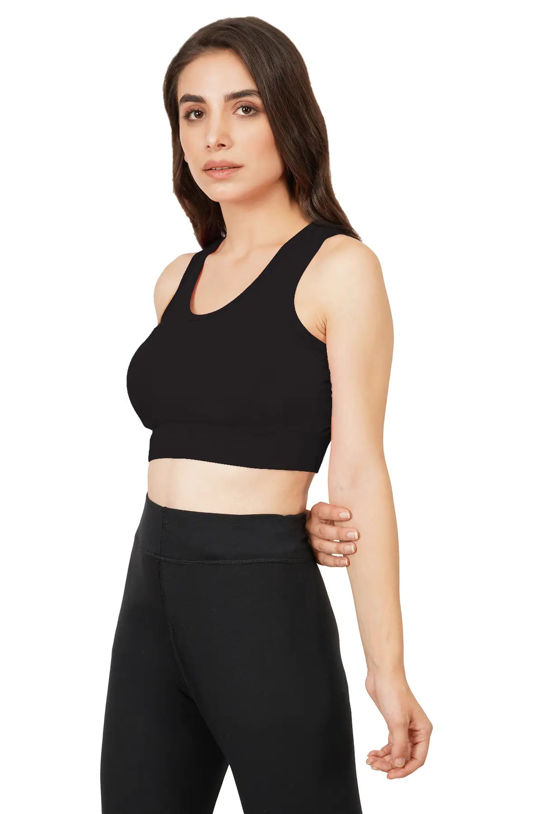 Bamboo Fabric Sports Bra | Non Padded, Non Wired, Seamless and Full Coverage | Clean