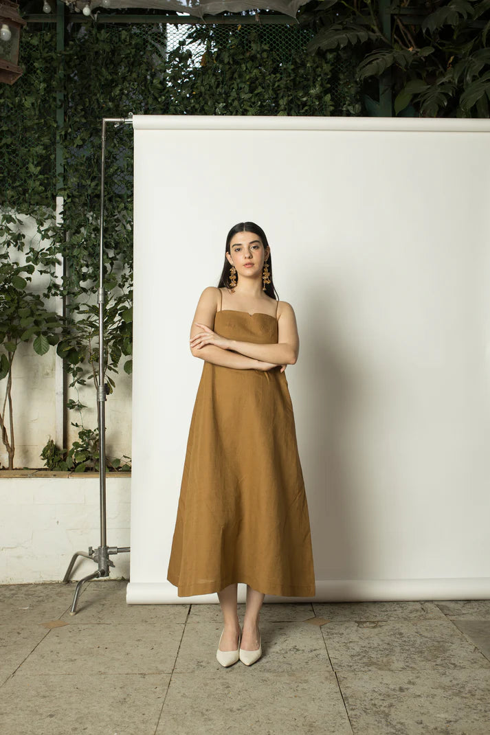 Sustainable Clothing  | A-Line Slip Dress | Anushe Pirani | earthbased.in | 06