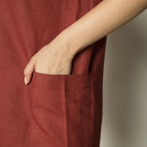 Sustainable Clothing | Plunge-Neck Shift Dress |  Anushe Pirani  | earthbased.in | 04