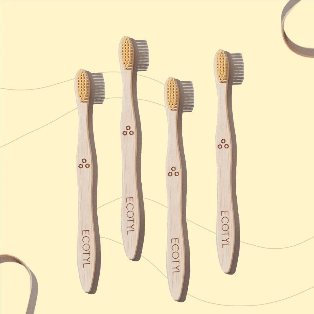 Ecotyl Bamboo Tooth Brush | Ultra Soft Bristles | Thorough Cleaning | Set of 4