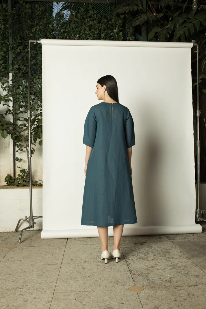 Vegan Products | Pleated A-Line Maxi |  Anushe Pirani | earthbased.in | 02