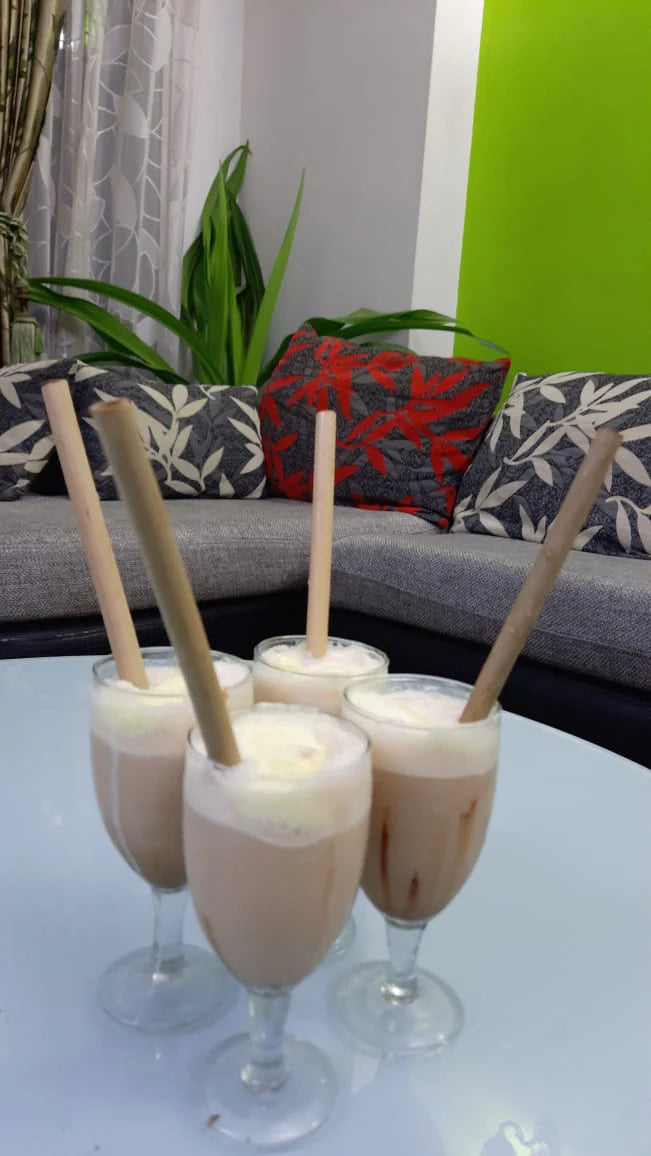 Reusable Bamboo straws Pack of 4 With Straw Cleaner