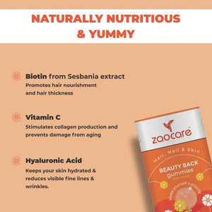 Zaocare_ Beauty_ Back_ Biotin _Gummies_ For_ Men_ &_ Women | For Hair, _Nail _& _Skin | Plant_ Based _004