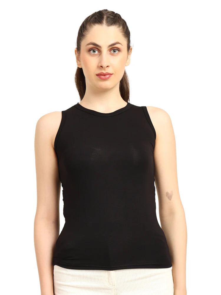 Gen Z Bamboo Top for Women | Soft, Breathable & Sustainable Tank | Black