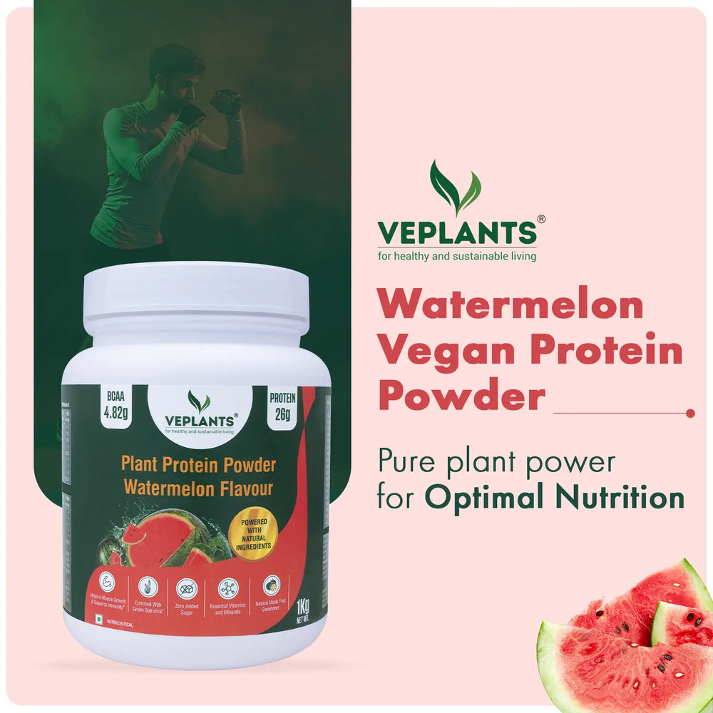 best protein powder in india | Vegan Protein Powder (Watermelon) | Veplants | earthbased.in | 02