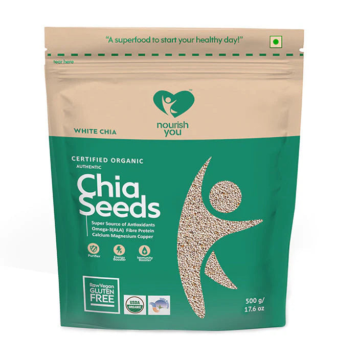 Nourish You Organic Raw White Chia Seeds